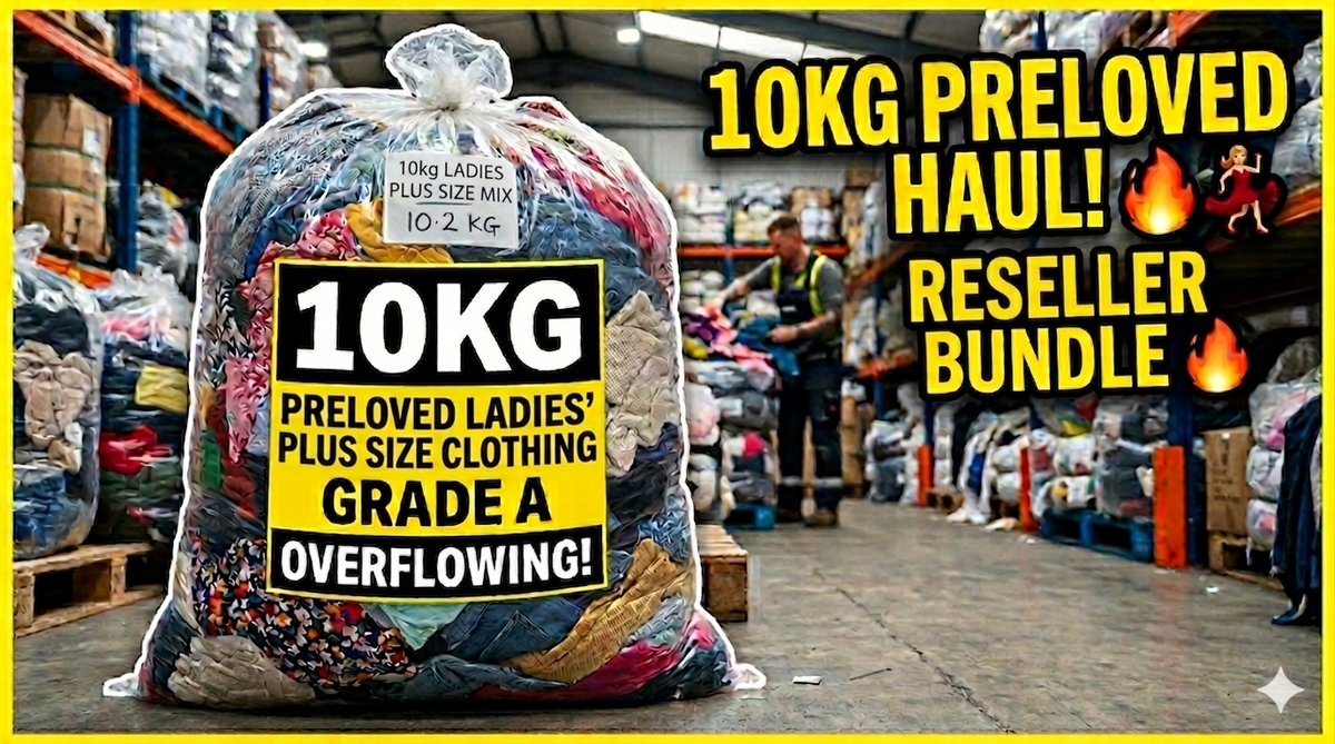 Grade A Preloved Ladies’ Plus Size Clothing – 10KG